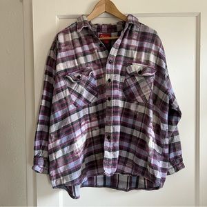 Vintage Purple Bleached Flannel Oversized